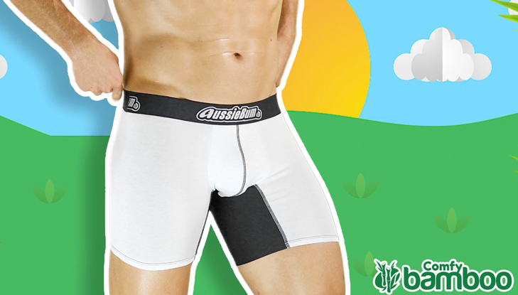 AussieBum Bambusové Boxerky COMFY BAMBOO White6